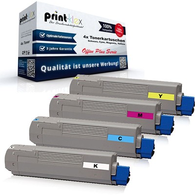 4x Alternative Tonerkartuschen für OKI C 8600/8800 Farb Set XL-Office Plus Serie