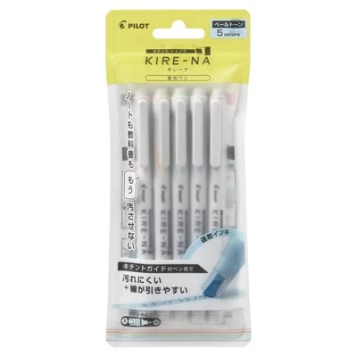 PILOT KIRE-NA Highlighter Set, Pastel 5 Colors, Chisel and Fine Tip, Quick-Dr... - Image 1 of 4