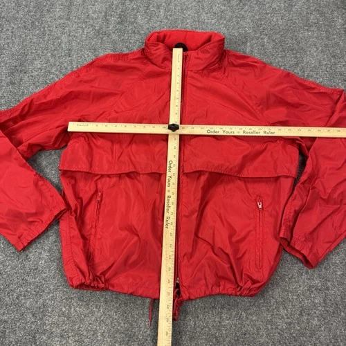 Vintage Eddie Bauer Jacket Mens XL Red Nylon Hooded Mesh Lined Windbreaker image 4