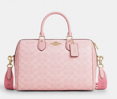 NWT Coach Rowan Large Satchel Crossbody Purse CAO77 powder pink | eBay