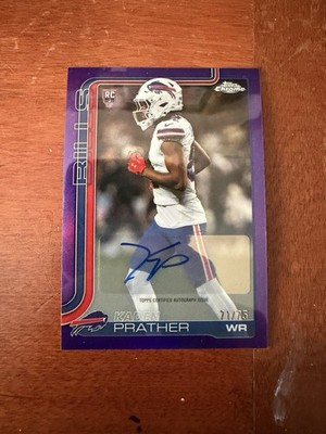 KADEN PRATHER 2025 TOPPS CHROME ROOKIE AUTO PURPLE LAVA REFRACTOR RC /75