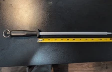 Chefs Kitchen Knife Sharpening Steel Rod Plastic Handle Industrial Grade-12 inch