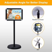 A4 Display Adjustable Poster Stand Advertisement Sign Holder Black
