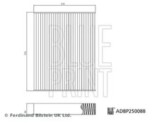 Innenraumfilter Innenraum Aktivkohlefilter ADBP250088 BLUE PRINT für LAND ROVER
