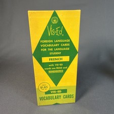 Vintage Vis-Ed French Vocabulary Cards for Language Students Foreign Language