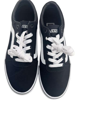 Size 6 - NEW VANS Ward Canvas Black White Classic Women Casual Lifestyle Shoes - Picture 8 of 10
