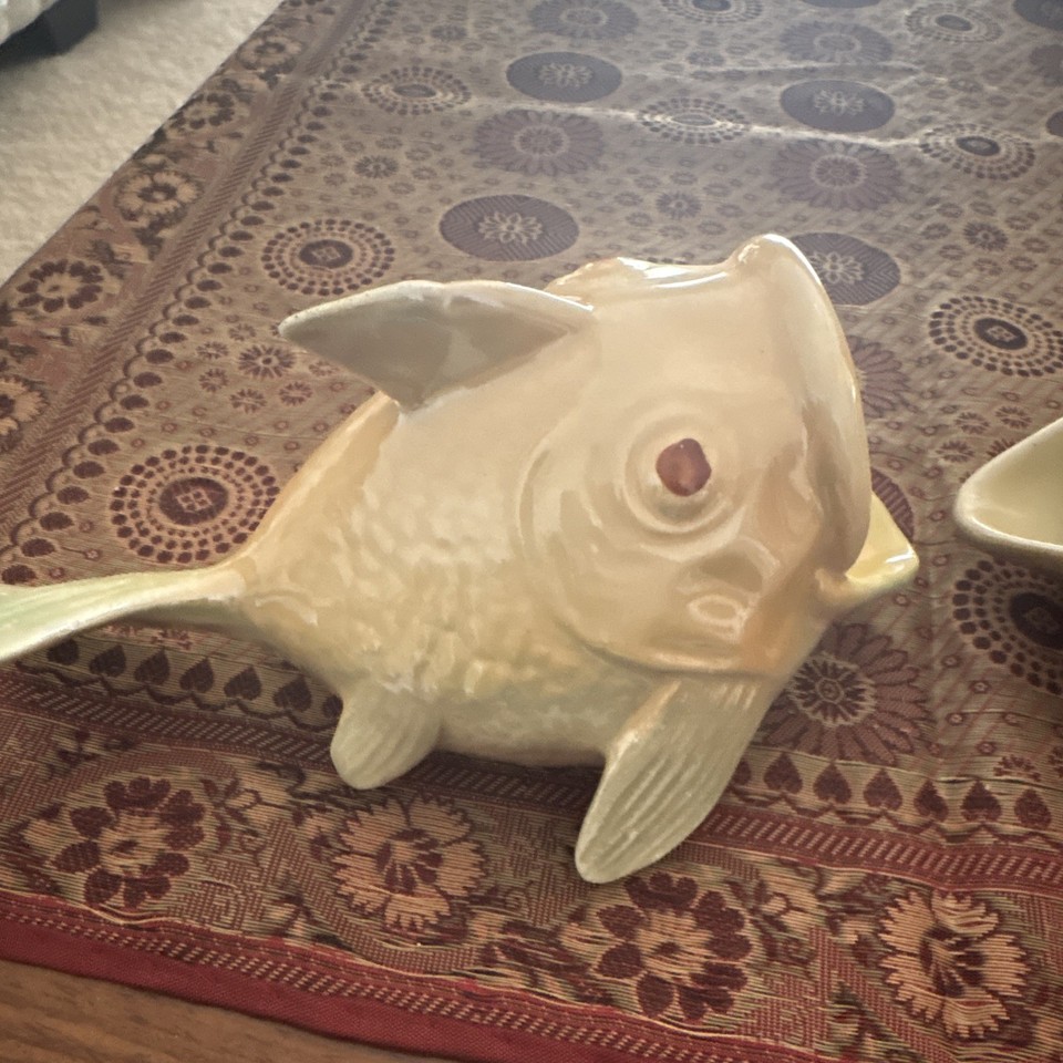 Pair of Wembley Ware Gold Fish Open Mouth Ceramic Figure | eBay Australia