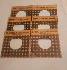 45 RPM 7" RECORD SLEEVES CO. SLEEVE 6 PACK SEE PHOTOS Decca Records SLV312