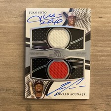 2023 Topps Sterling Juan Soto Ronald Acuna Jr Dual Auto Jersey Relic 11/15