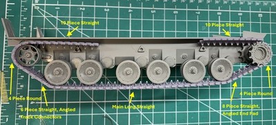 T-161 Tracks for Magic Factory 1/35 M10 Booker - Quick Build Version