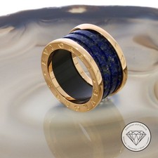 Anello originale Bvlgari Bulgari B. Zero1 4 fasce oro rosa 750 lapislazzuli xxyy
