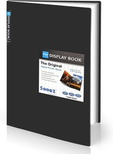 Art Portfolios 11"x14", Large Portfolio Folder with 30 Pockets Black Inner