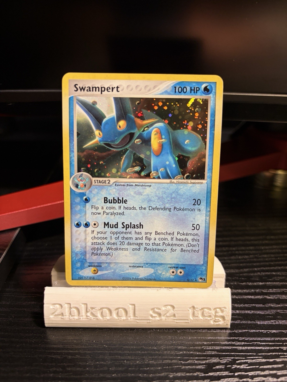 Swampert 5/17 Pop Series 1 Holo BLEED Pokemon Card