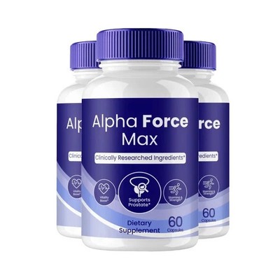 3-Pack Alpha Force Max - AlphaForce Max Male Health Support Capsules - 180 Caps