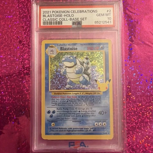 Pokemon PSA 10 GEM MINT Celebrations Blastoise 2/102 Classic Collection Holo