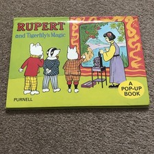 VINTAGE RUPERT AND TIGERLILY?S MAGIC pop-up Hardback book Purcell 1974
