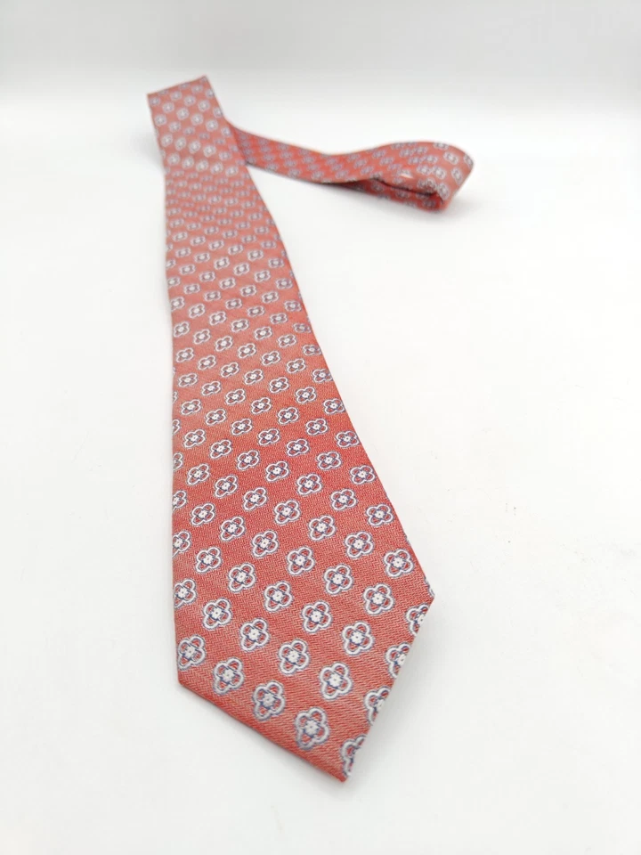 🇺🇲 Jos A Bank Mens Red Geometric Silk Tie 59x2.75 - Image 3 of 4