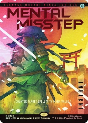 MTG FOIL Mental Misstep(Teenage Mutant Ninja Turtles) Borderless - Secret Lair