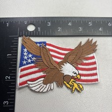 Bald Eagle AMERICAN FLAG Patch USA Flag 00ar