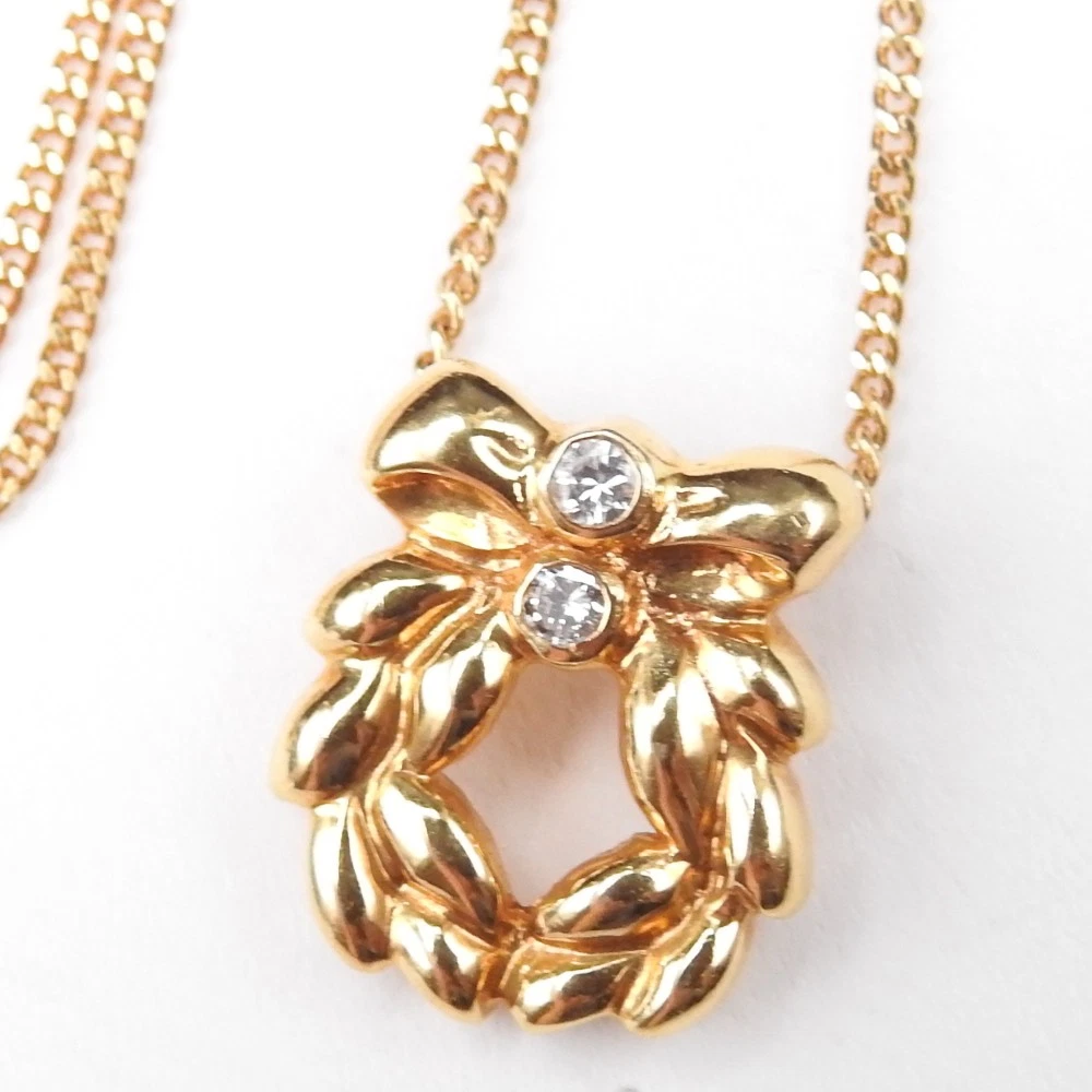 Collana donna Christian Dior oro giallo 750 diamanti naturali 0 18 ct 3 57 g