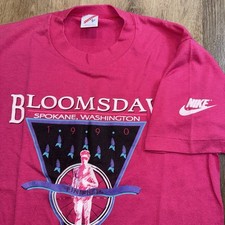 Vtg Nike Running Shirt Bloomsday Race Spokane 1990 Single Stitch 80s USA Medium