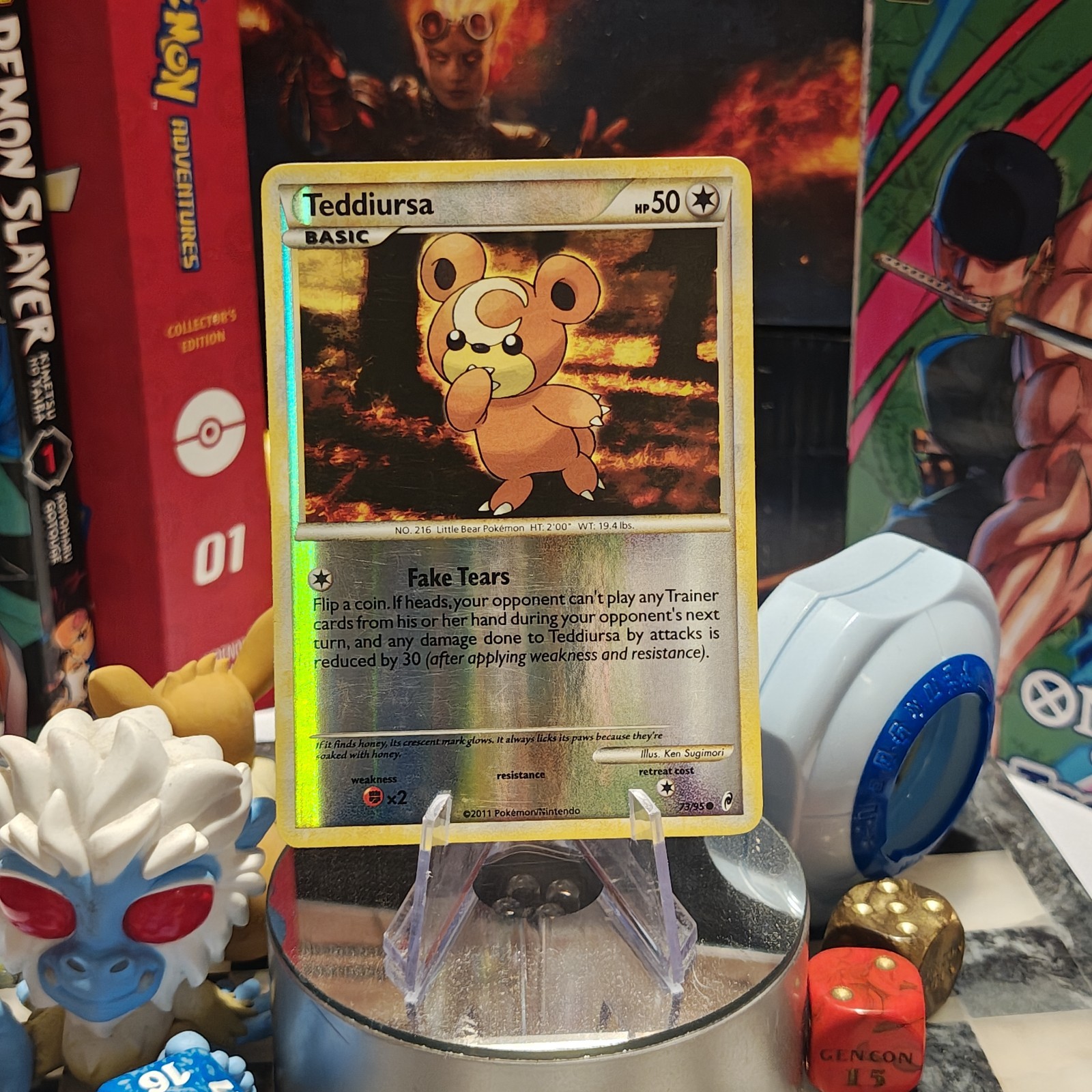Teddiursa 73/95 Call of Legends Reverse Holo LP See Pics Pokemon TCG