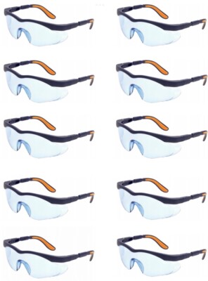 10er Set Schutzbrille Transparent Arbeitsschutzbrille Augenschutz Arbeitsbrille