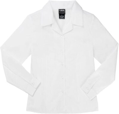 Girls White Blouse SE9325P Pointed Collar French Toast Plus Sizes 12.5 - 18.5