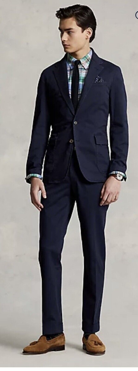 Polo Ralph Lauren Unconstructed Chino Blazer Jacket Ink Navy