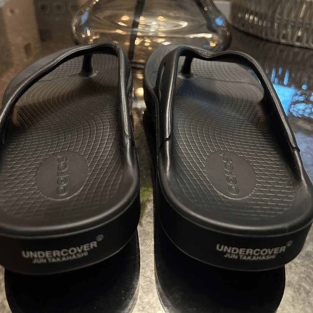 OOFOS X UNDERCOVER Black Edition Original Sport Flip Flops