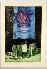 1979 "Death" Etching Andreasz Szanto Limited Edition Dead Flies and Matches 