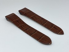 20MM BROWN LEATHER BAND STRAP FOR 33MM CARTIER SANTOS 100 MIDSIZE WATCH 2878
