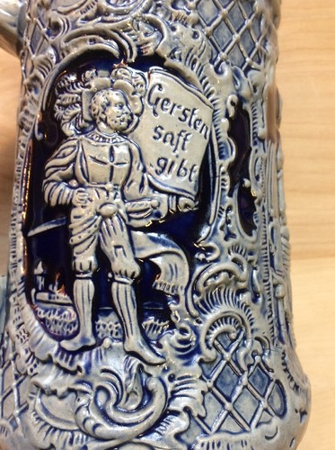Taza vintage Mañes K Kraft 1894 molde de jugo de gersten con tapa cerveza Stein Alemania .5 L - Imagen 8 de 12