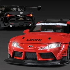 1:22 Toyota Supra Diecast Car Model – Sound, Light, Metal Toy for Kids Gift