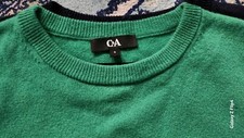 C&A Wolle Kaschmir Pullover Pulli Feinstrick S 36 Grün