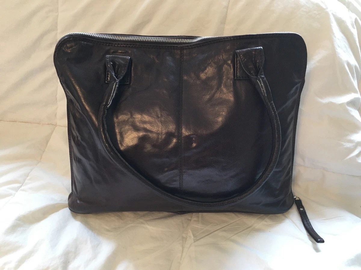 LATICO Brown Leather Business Tote Bag Purse NICE