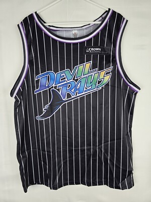 Tampa Bay Devil Rays Jersey Medium Brett Phillips #35 SGA Tank Top Basketball
