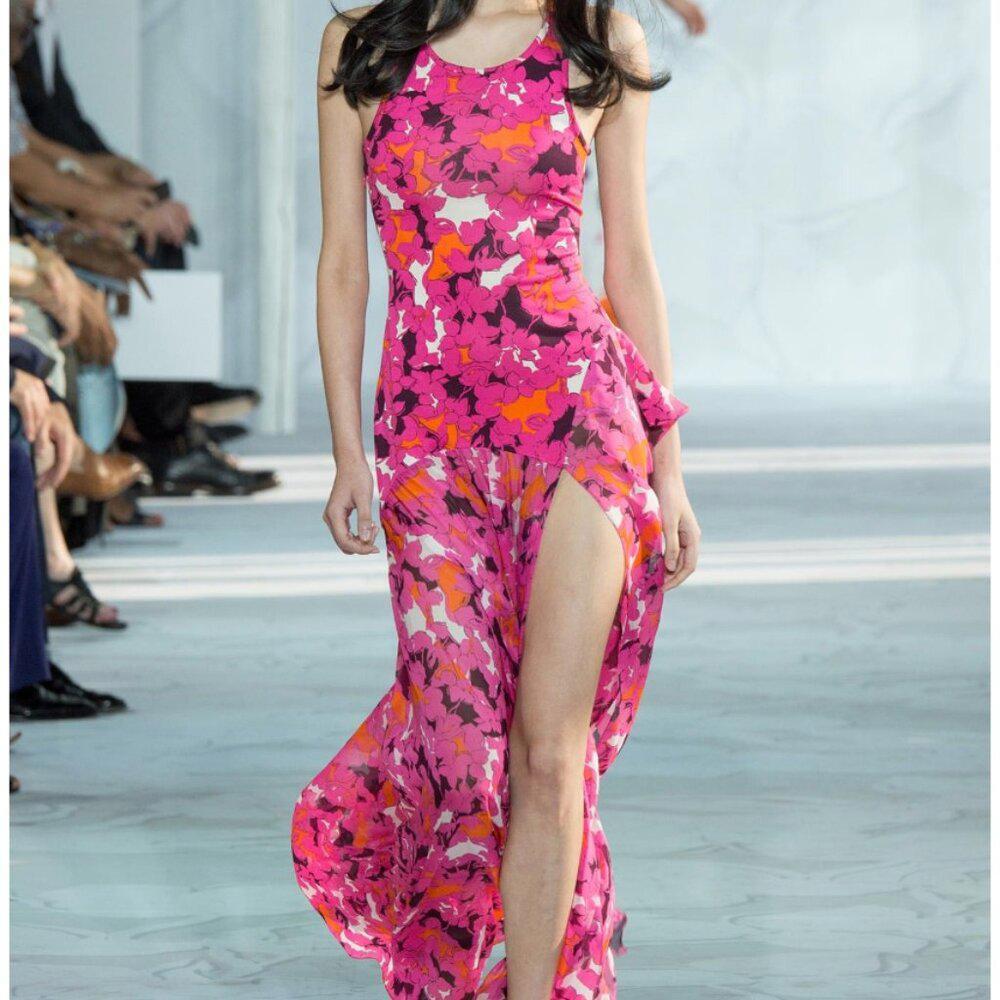 Diane von Furstenberg Davina Maxi Dress In Eden Garden Sz 0