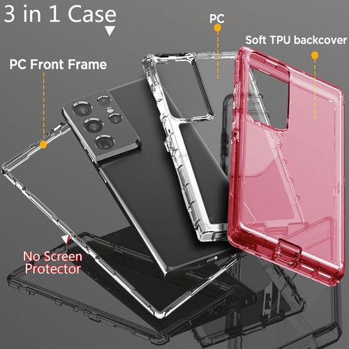 For Samsung Galaxy S21/S21+/S21 Ultra Case Clear Phone Cover / Screen Protector - Picture 3 of 36