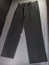 TUXEDO BLACK FORMAL DRESS PANTS BLACK STRIPE CINCHER ADJUSTABLE TO 33L 34L 35L