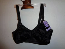Bali Comfort-U Wire-Free Full-Figure Bra 36D NWT Wireless Black