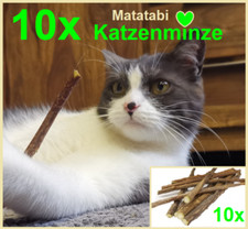 10x Katzenminze ORIGINAL "Matatabi" Catnip Kauholz Zahnpflege Katze Sticks