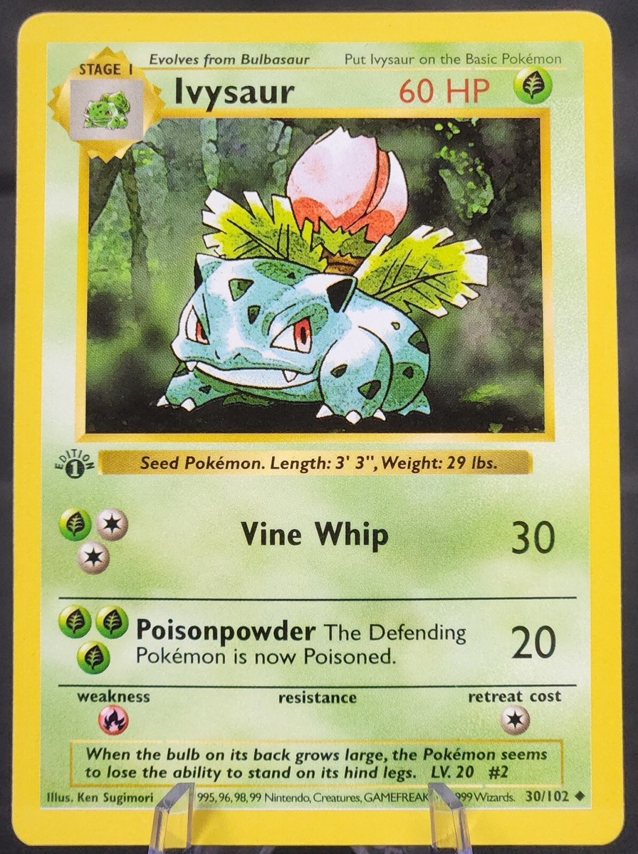 Pokemon 1st Edition Ivysaur - 30/102 1st Edition Base Set | eBay