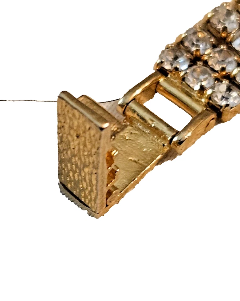 Reloj para mujer CARDINI vintage con estrás tachonado enchapado en oro bisel con joyas Foto 3 de 4