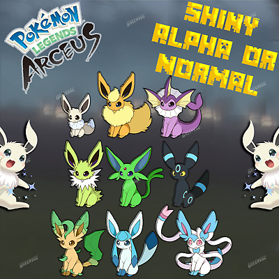 All Eevee Eeveelutions Set Shiny Max Effort Level Stats - Pokemon Legends  Arceus