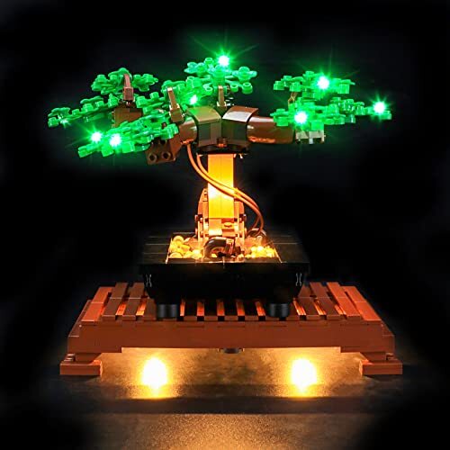 YEABRICKS Kit Luci a LED per Lego 10281 Creator Expert Bonsai Tree(Green) (g3q)