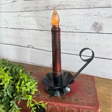 Flower Candle Stick Holder With Handle For Taper Candles - Metal