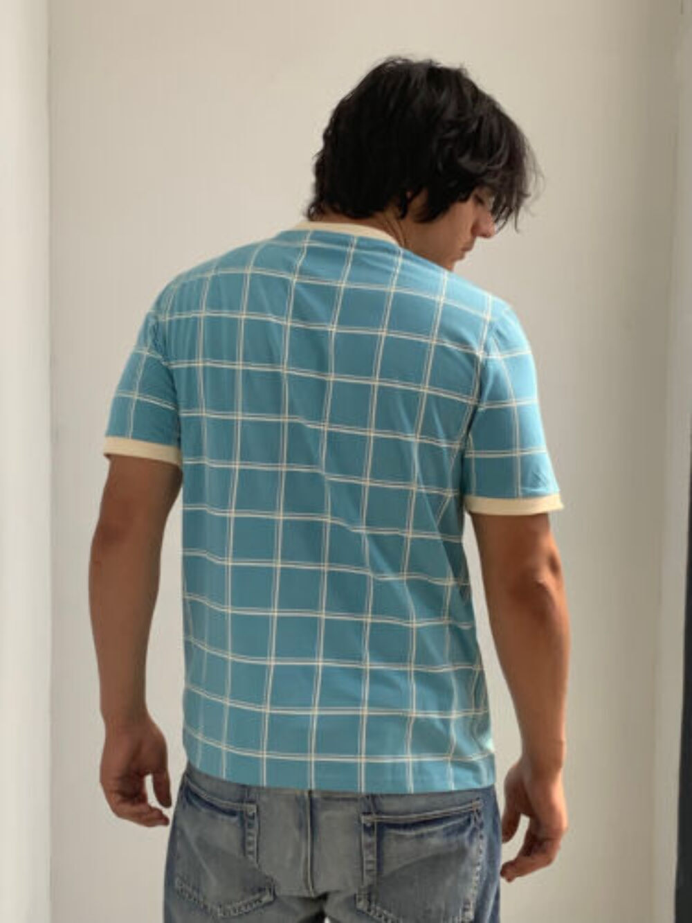 T shirt uomo Fila Lt Turchese panna manica corta nuova con etichetta