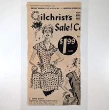 Gilchrist’s 1954 Laminated Apple Dandy Dress Ad w/ Covered Bridges Backside