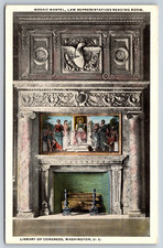 Mosaic Mantel Library Of Congress Washington DC Vintage Postcard G1